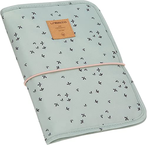 LÄSSIG Baby Windeltasche mit Wickelunterlage für unterwegs/Changing Pouch Floral mint, Türkis (Mint), 1...